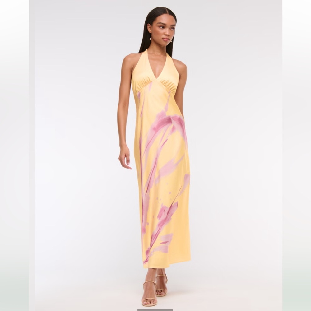 The A&F Julia Slip Halter Maxi Dress